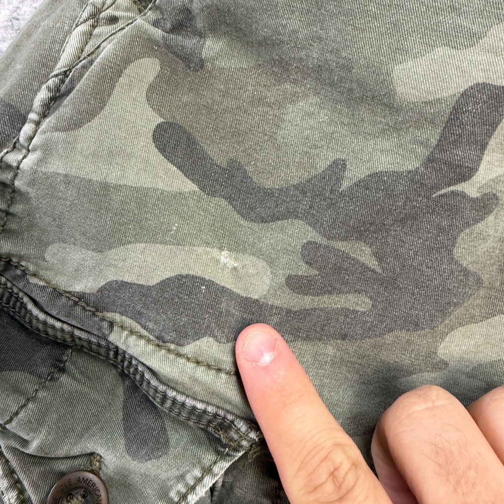 American Eagle Cargo Shorts Mens 36 Green Camo Next Level Flex Military Skater - Picture 3 of 13